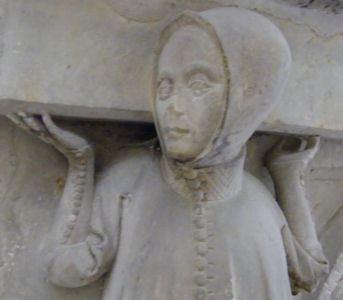 Germany Arnstadt Liebfrauenkirche Gunter XXV 1368 and wife Elisabeth of Honstein 1381 servant 3